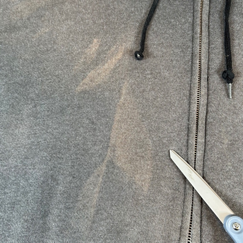 Vintage 80s Tultex Zip Up Hoodie Mens XL Brown Distressed Sun Faded Made In USA - Picture 10 of 16